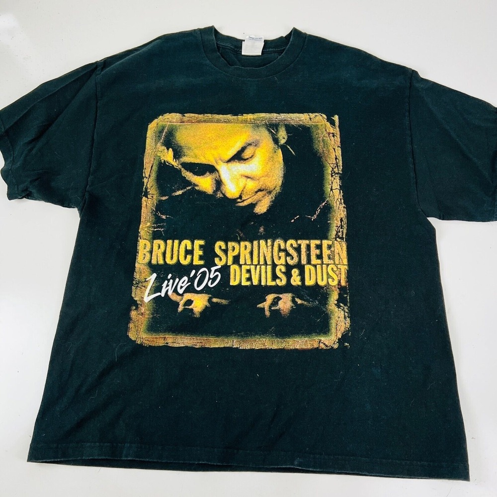 Vintage 2005 Tour T-Shirt Bruce Springsteen Devils & Dust 100% Cotton‎ USA XL